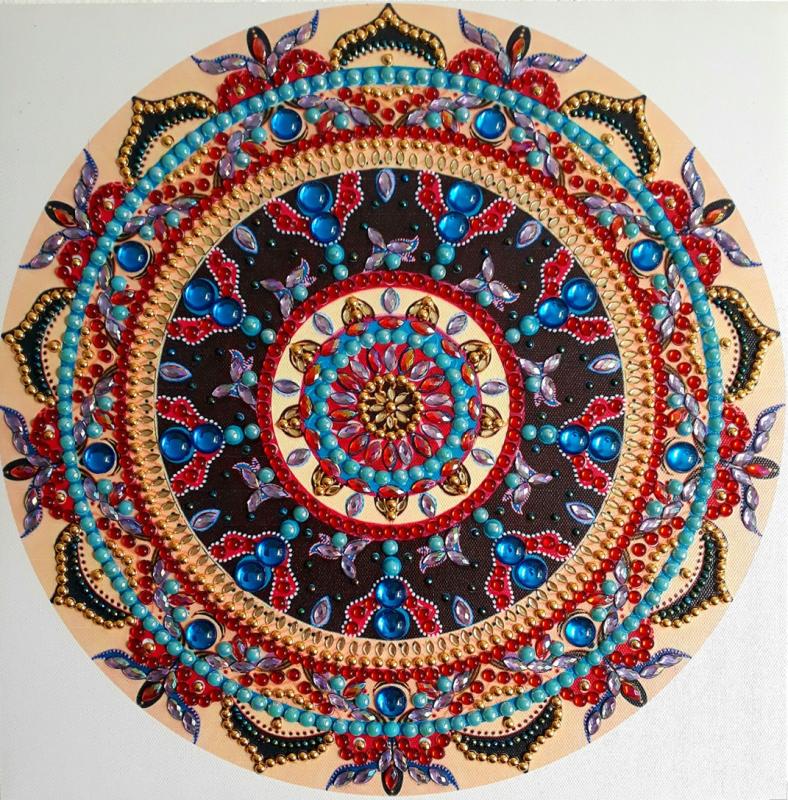 Mandala mit Steinchen - Ljudmila Schulz