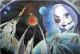 Girl in the moon (2002) -Christine Dumbsky- - Christine Dumbsky - Mischtechnik-Acryl auf  - Sonstiges - 