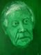 Kunstwerk - Helmut Schmidt - Portraitstudie in GrÃ¼n